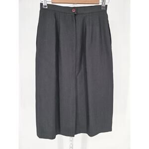 Vintage Brian David Canada Womens Sz 8 Midi Length Career Skirt Black